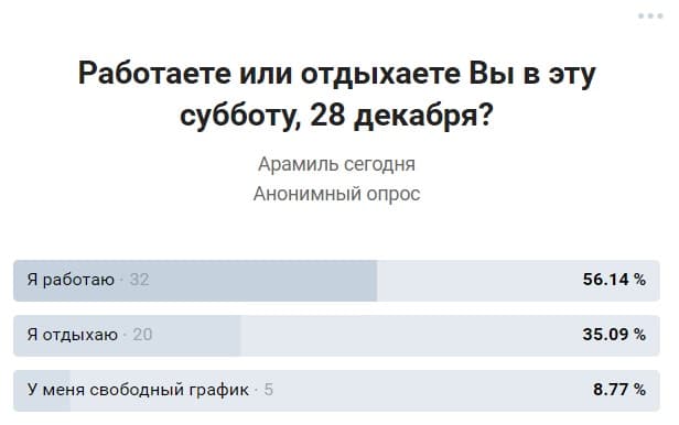 31 декабря арамильцы, в основном, отдыхают, так как поработали в субботу. А те, кому надо сегодня трудиться — делают вид, а больше отмечают