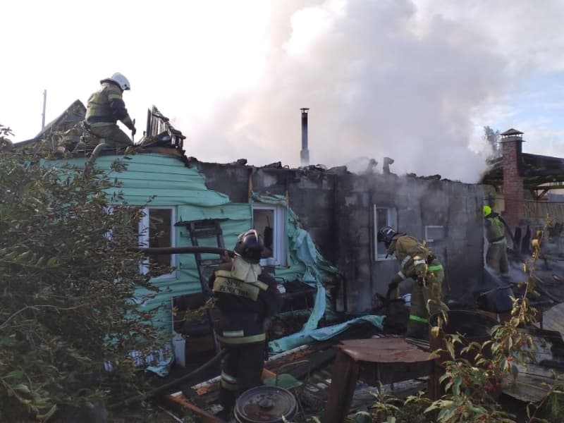 Накануне под Арамилью сгорели хозпостройки на трех садовых участках