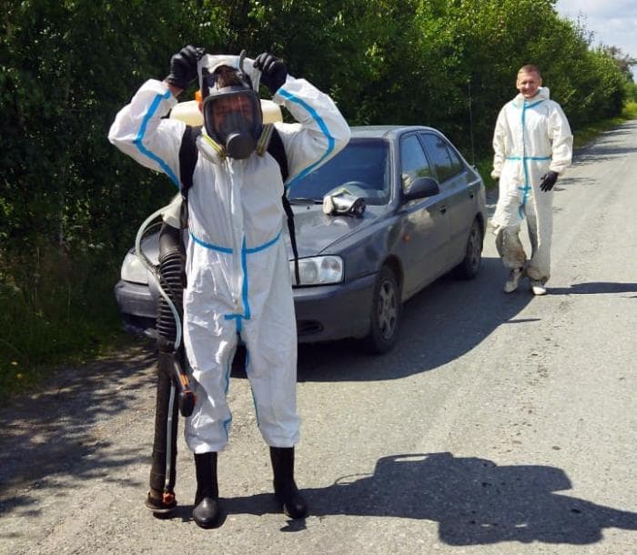 В Верхней Боевке провели гербицидную обработку от борщевика Сосновского